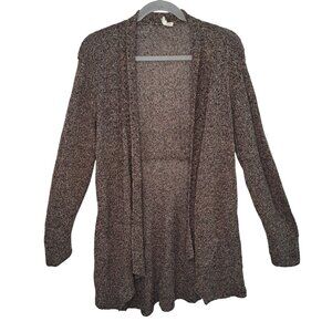 Eileen Fisher 100% Linen Brown open Front Cardigan Size Large